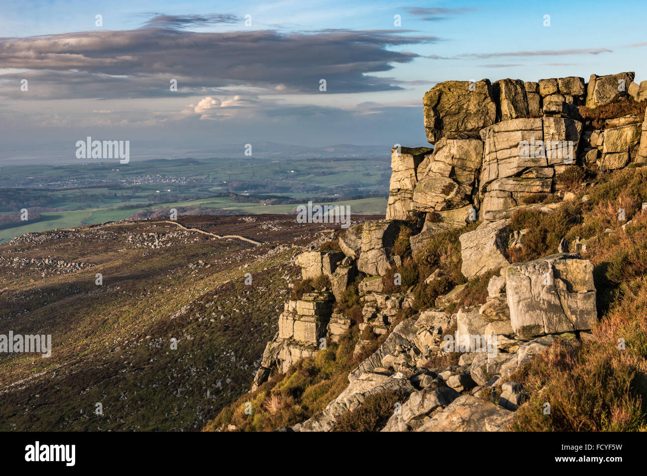 Clougha Scar in the Forest of Bowland Stock Photo