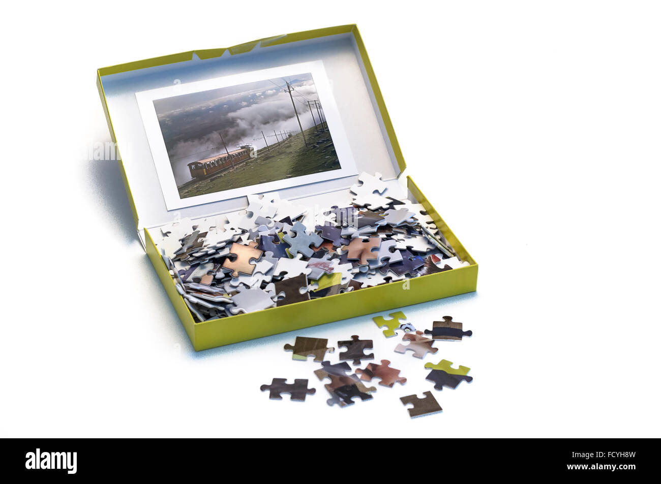 Puzzle unboxing. Stock Photo