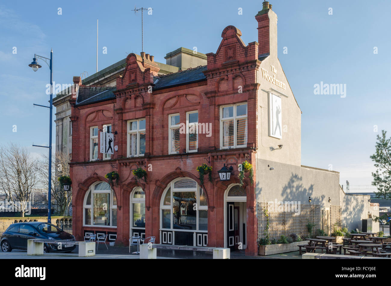 The Woodman pub in New Canal Street in Birmingham's Eastside Stock Photo