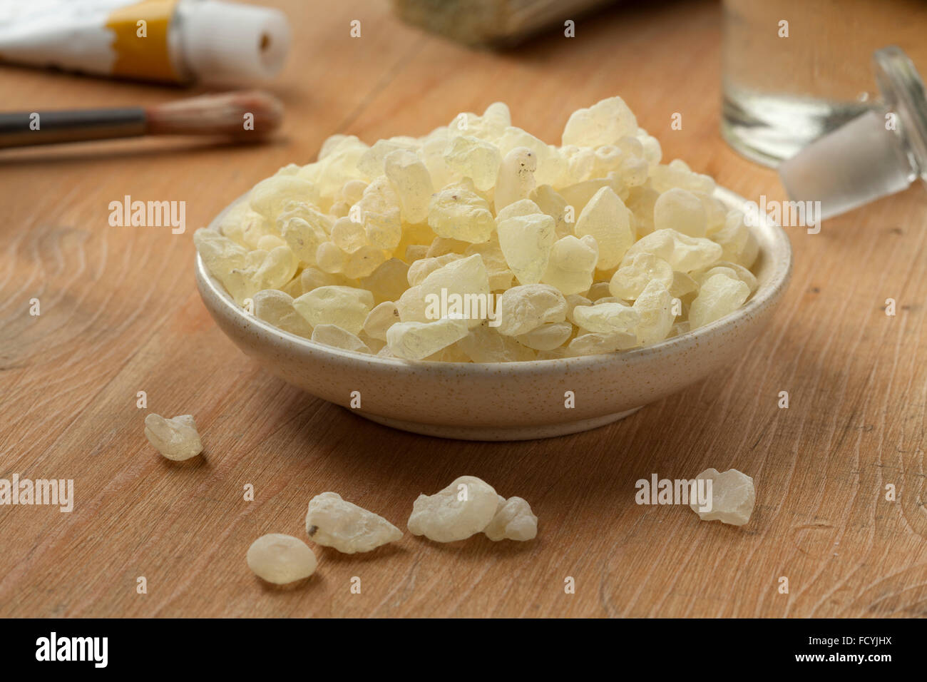 Mastic tears of Chios to use as varnish for paintings Stock Photo Alamy