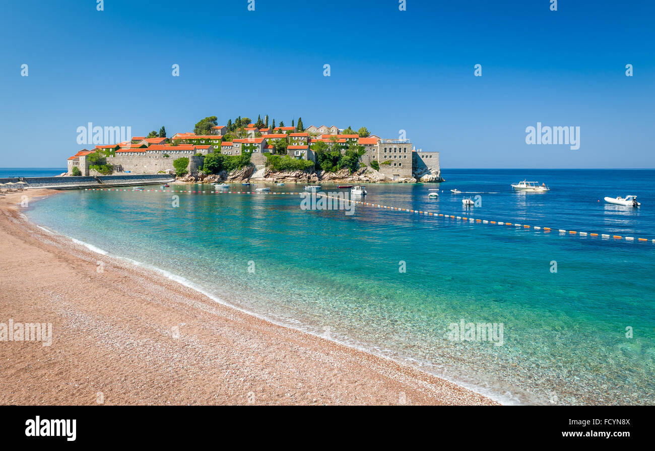 sveti-stefan-island-and-paradise-beach-in-montenegro-stock-photo-alamy