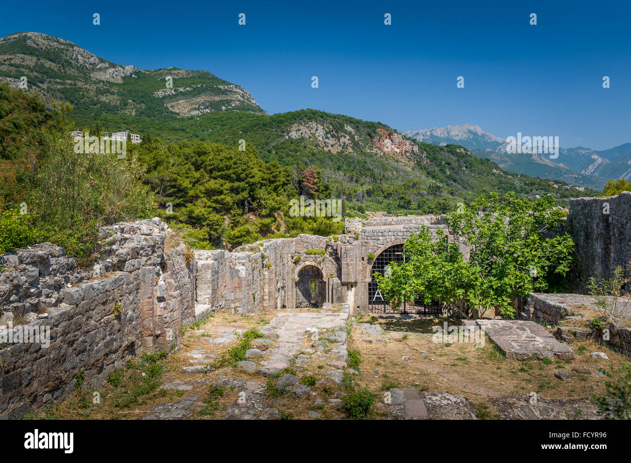 Ratac abandoned fortress walls. Stock Photo