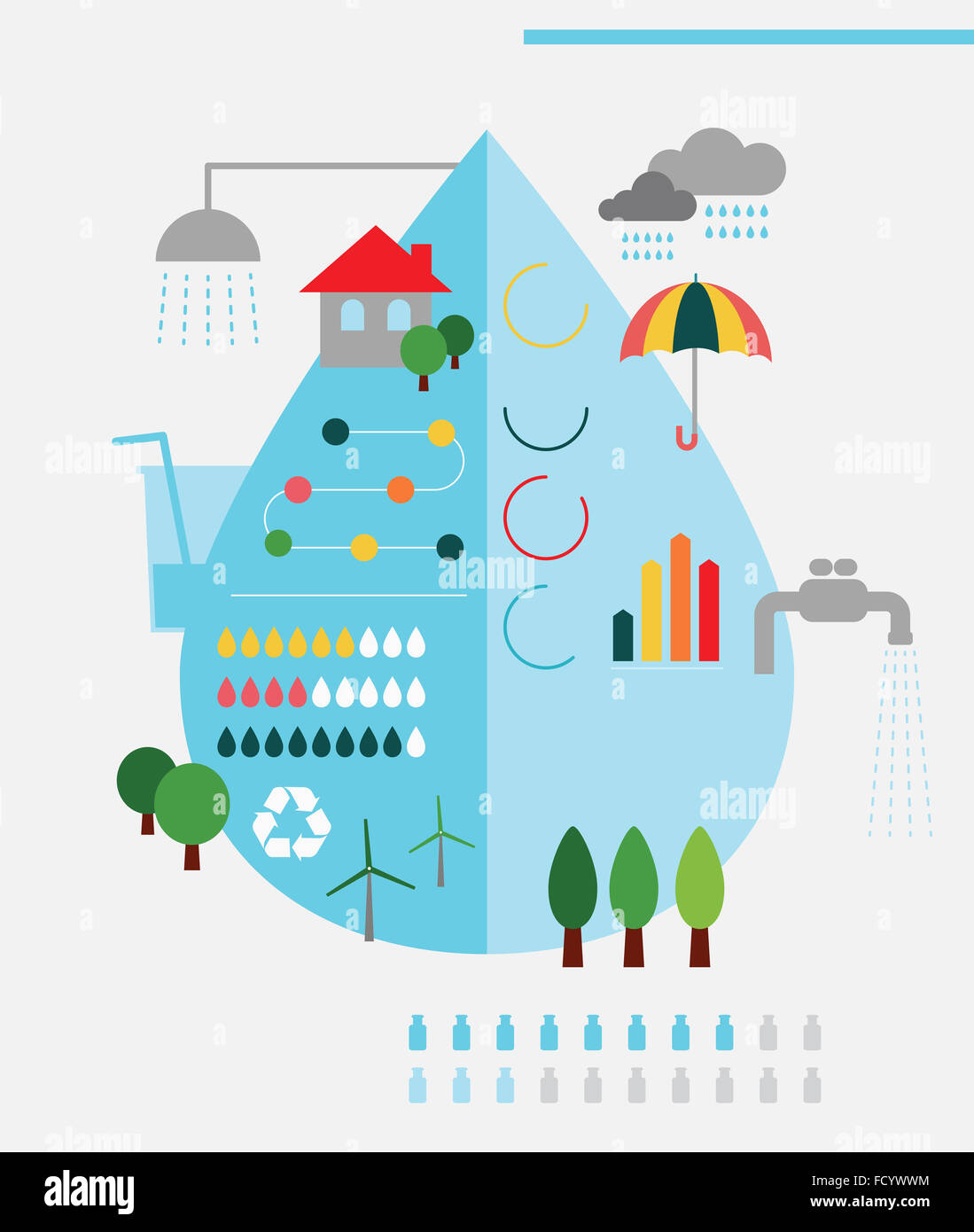 Infographic illustration about alternative energy Stock Photo - Alamy