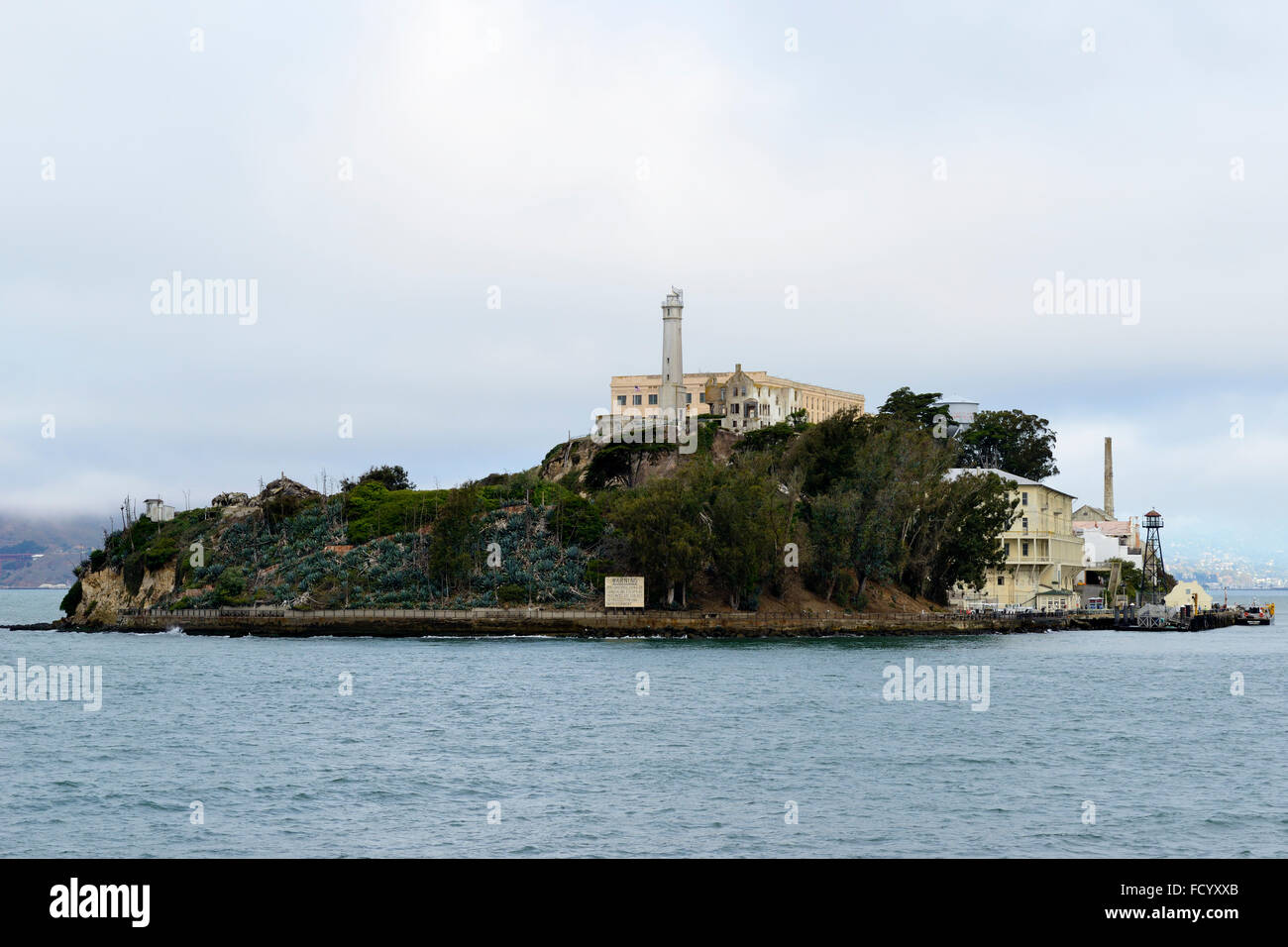 Approaching Alcatraz Island, San Francisco, California, USA Stock Photo