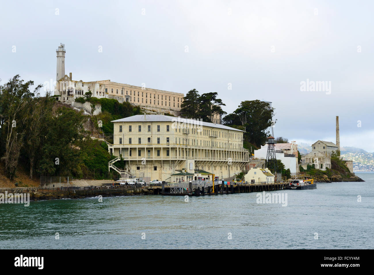 Approaching Alcatraz Island, San Francisco, California, USA Stock Photo