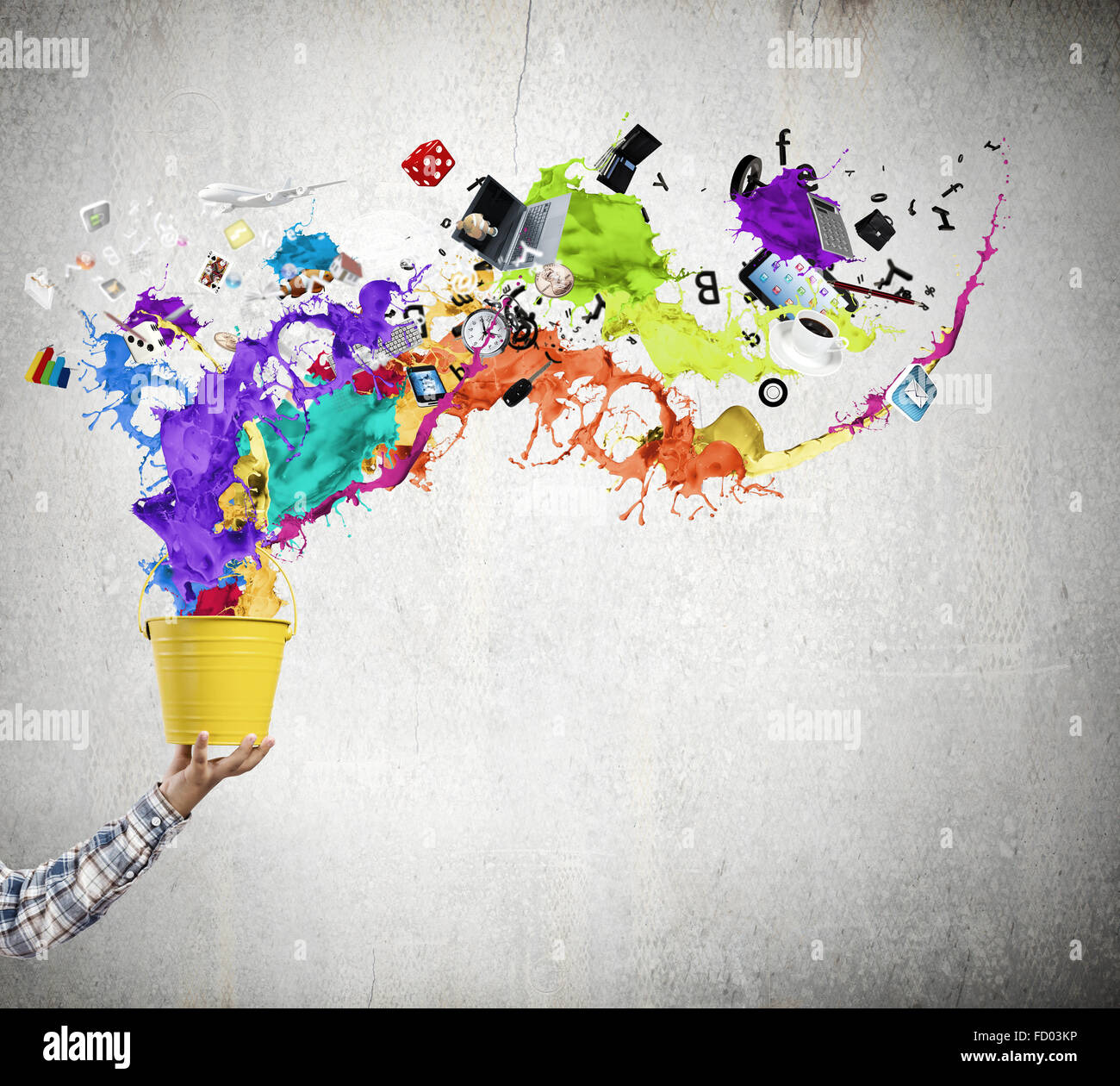 Splashing paint from can hi-res stock photography and images - Alamy