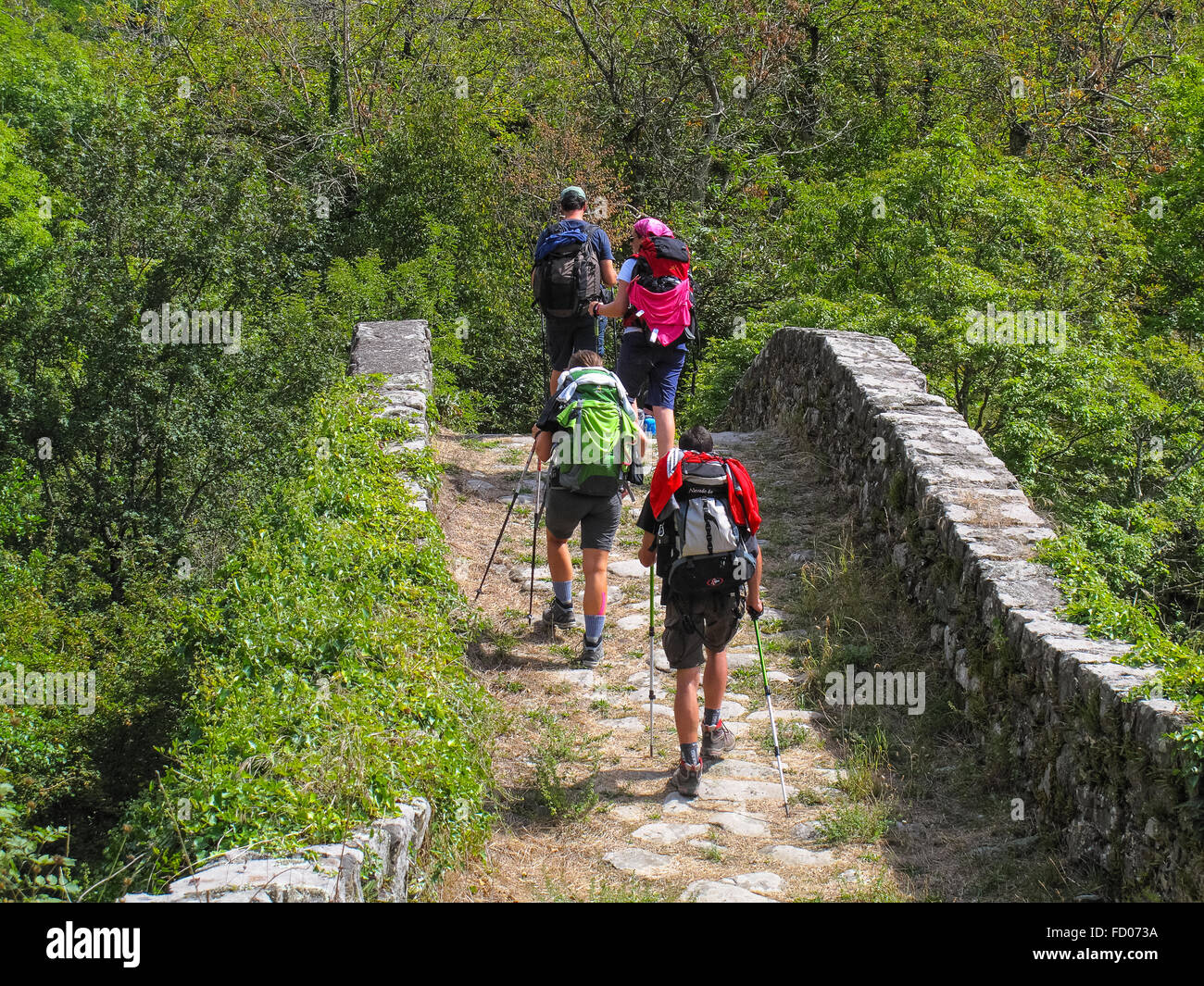 Italy Tuscany Lunigiana Trekking near Pontremoli Stock Photo