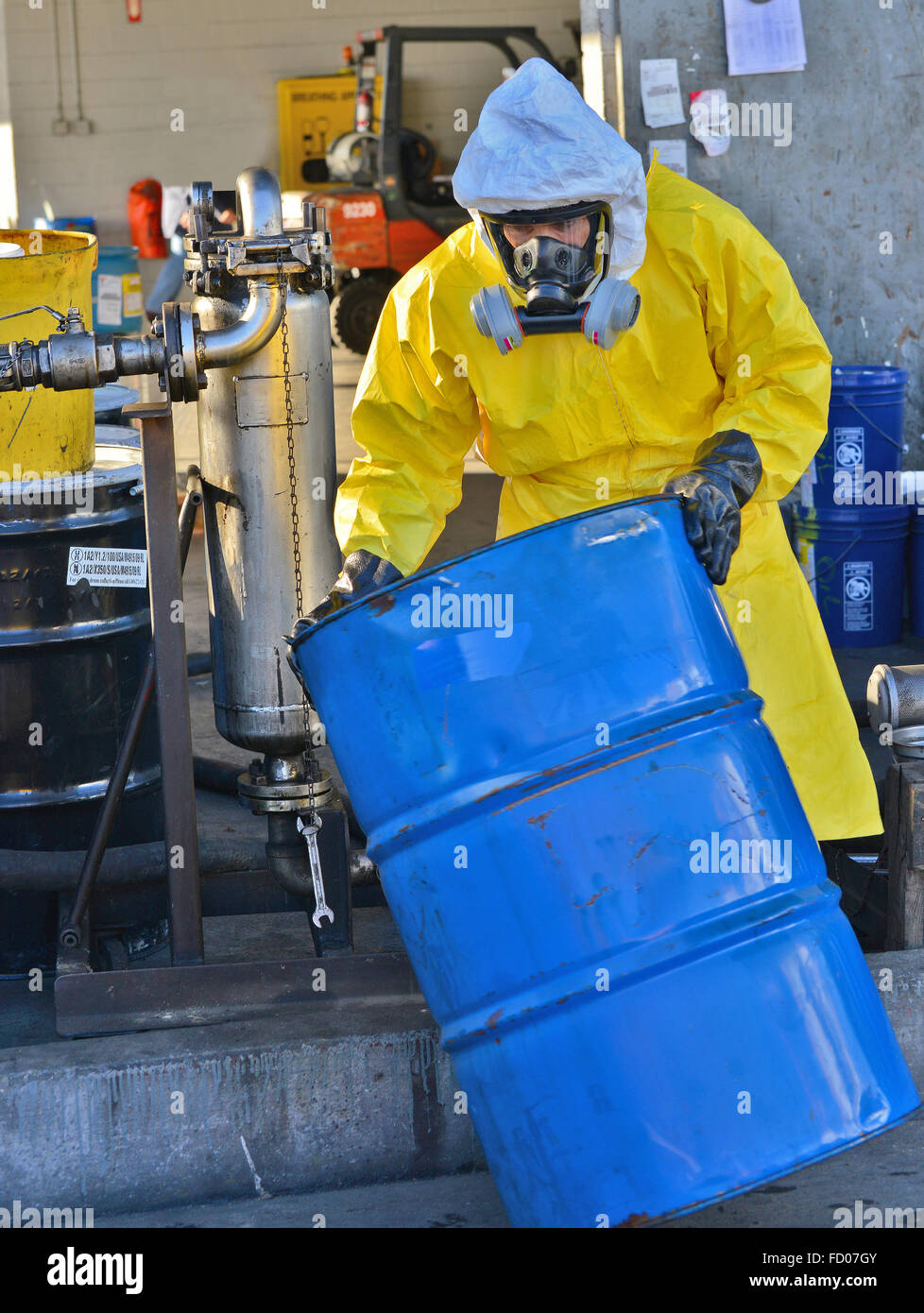 Hazardous material handling Stock Photo