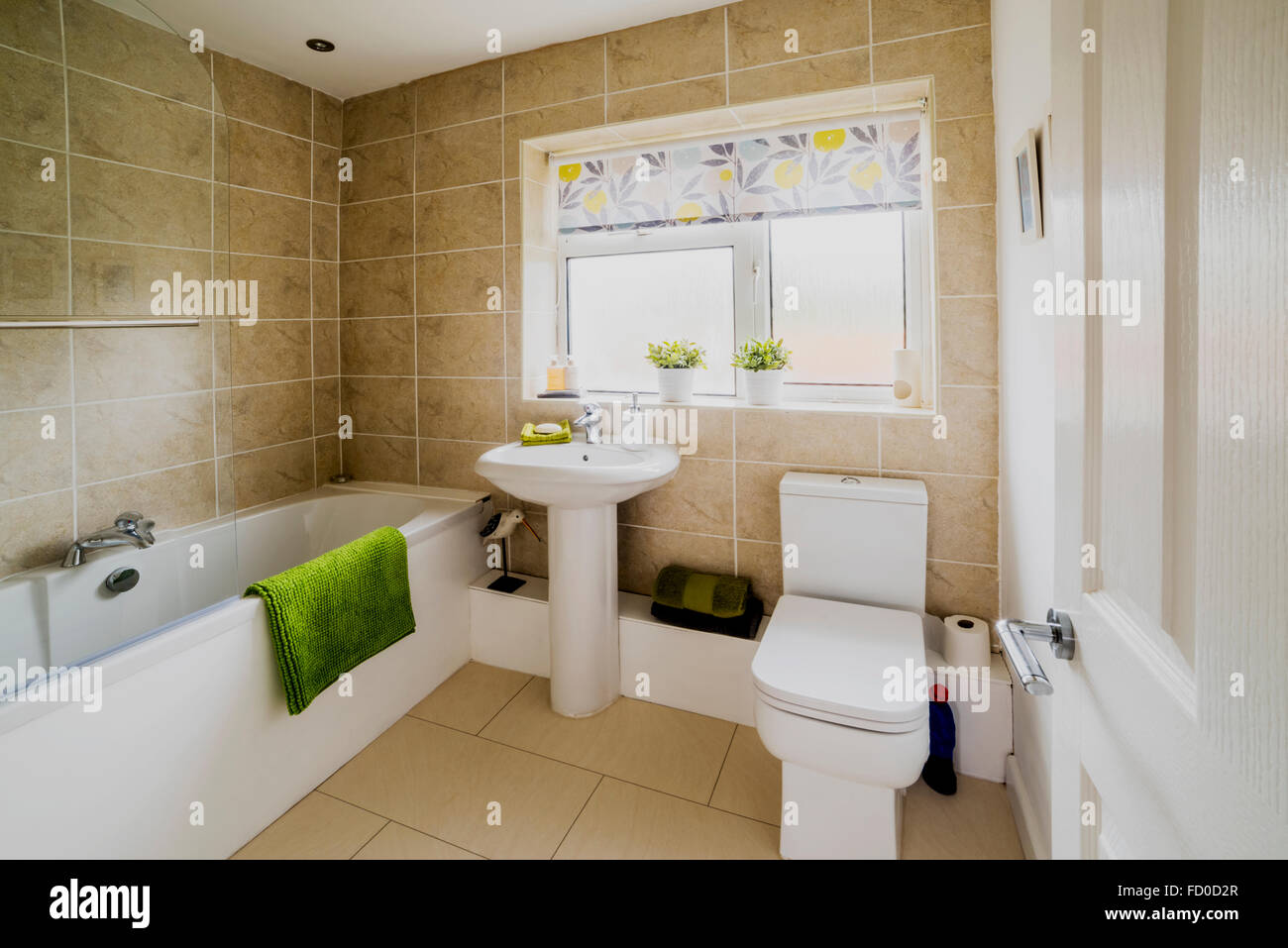 new bathroom in house Stock Photo Alamy
