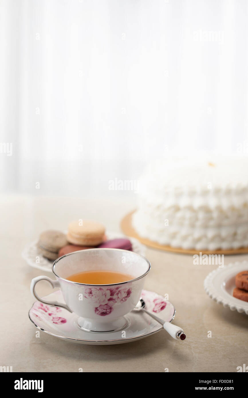 Set of tea table Stock Photo