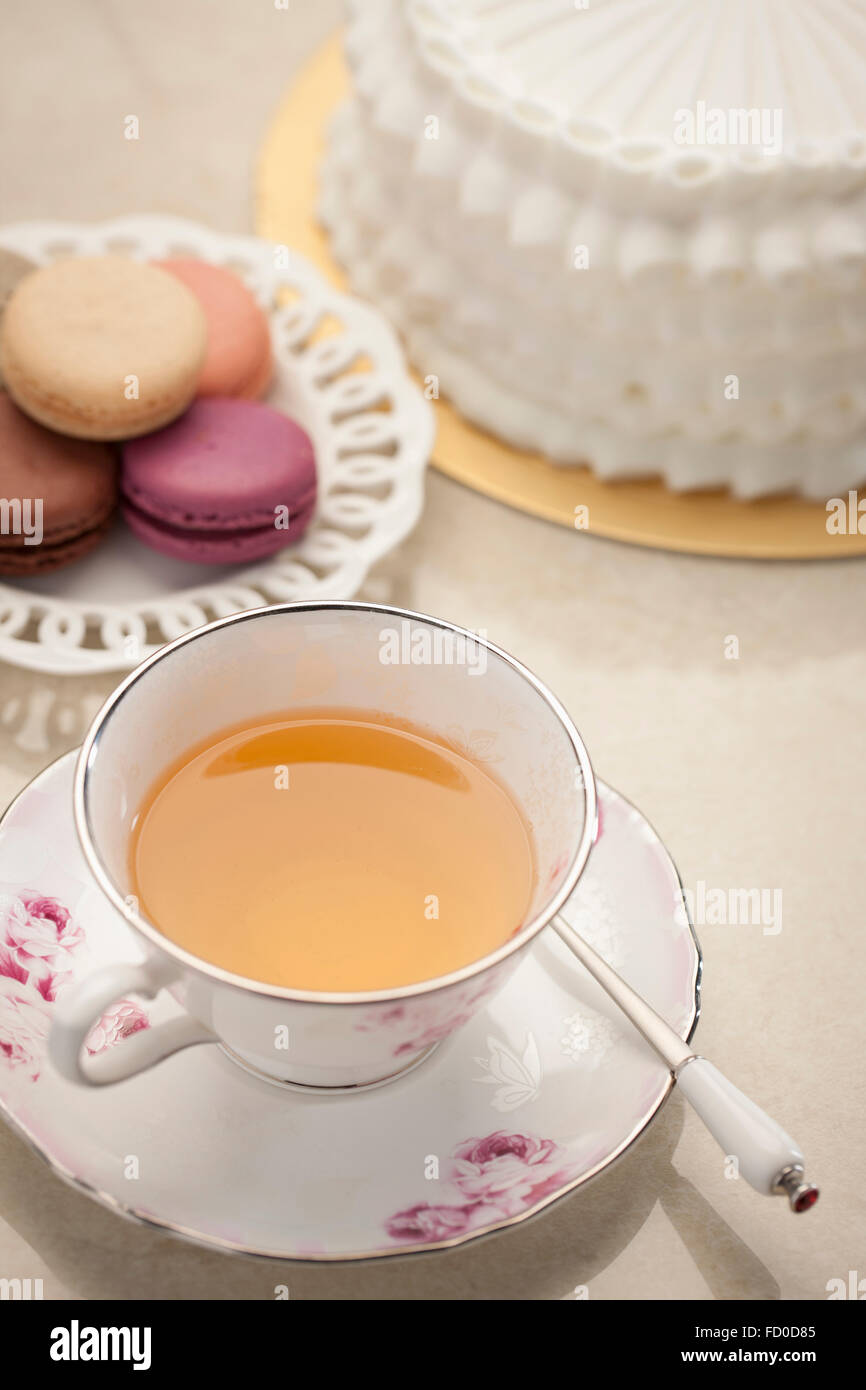 Set of tea table Stock Photo