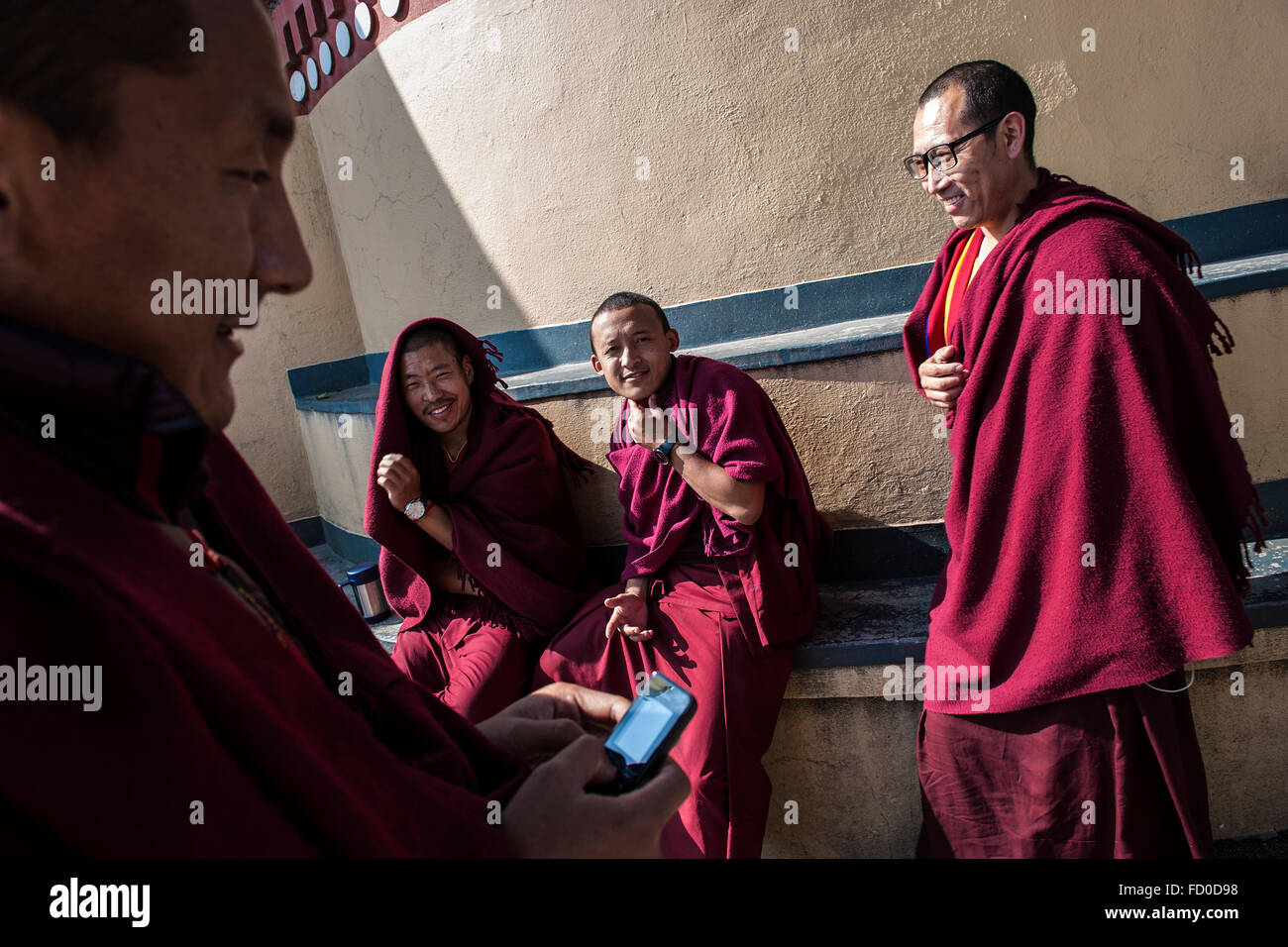 Nepal, Kopan monastery Stock Photo