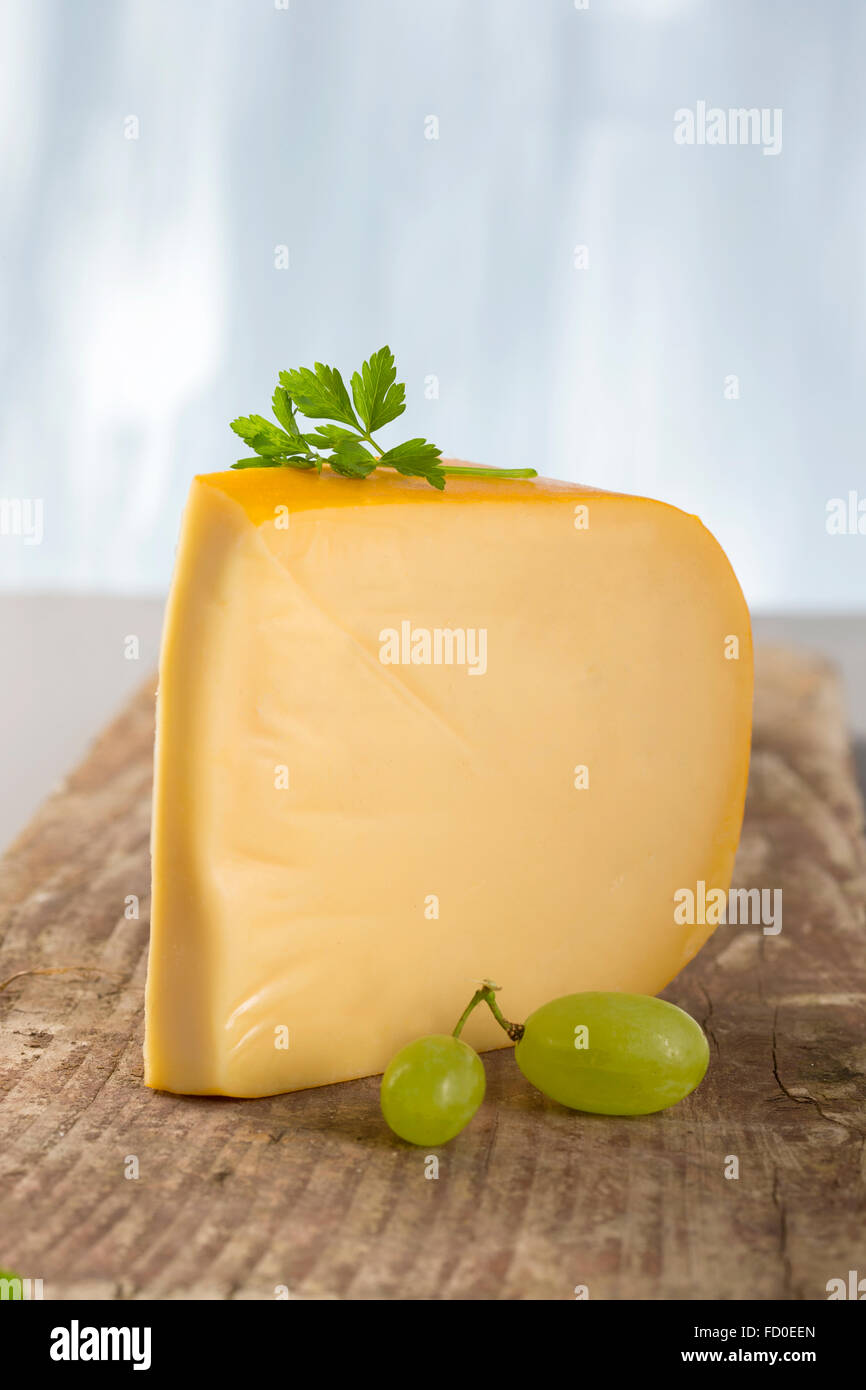Hollander cheese - Portion  of Gouda Stock Photo
