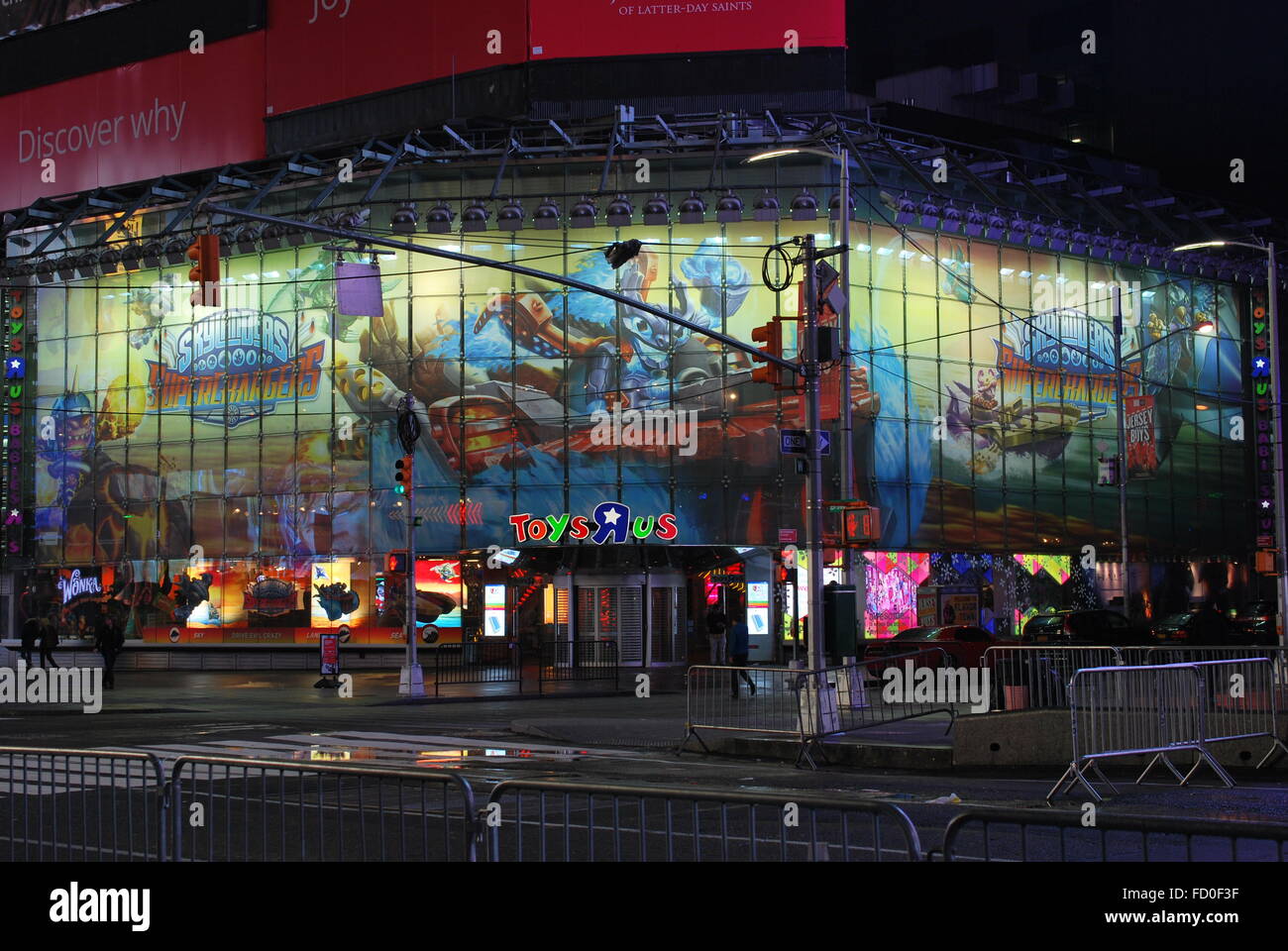 New York City - December 2015: Toys R US Times Square flagship tourist attraction store closing