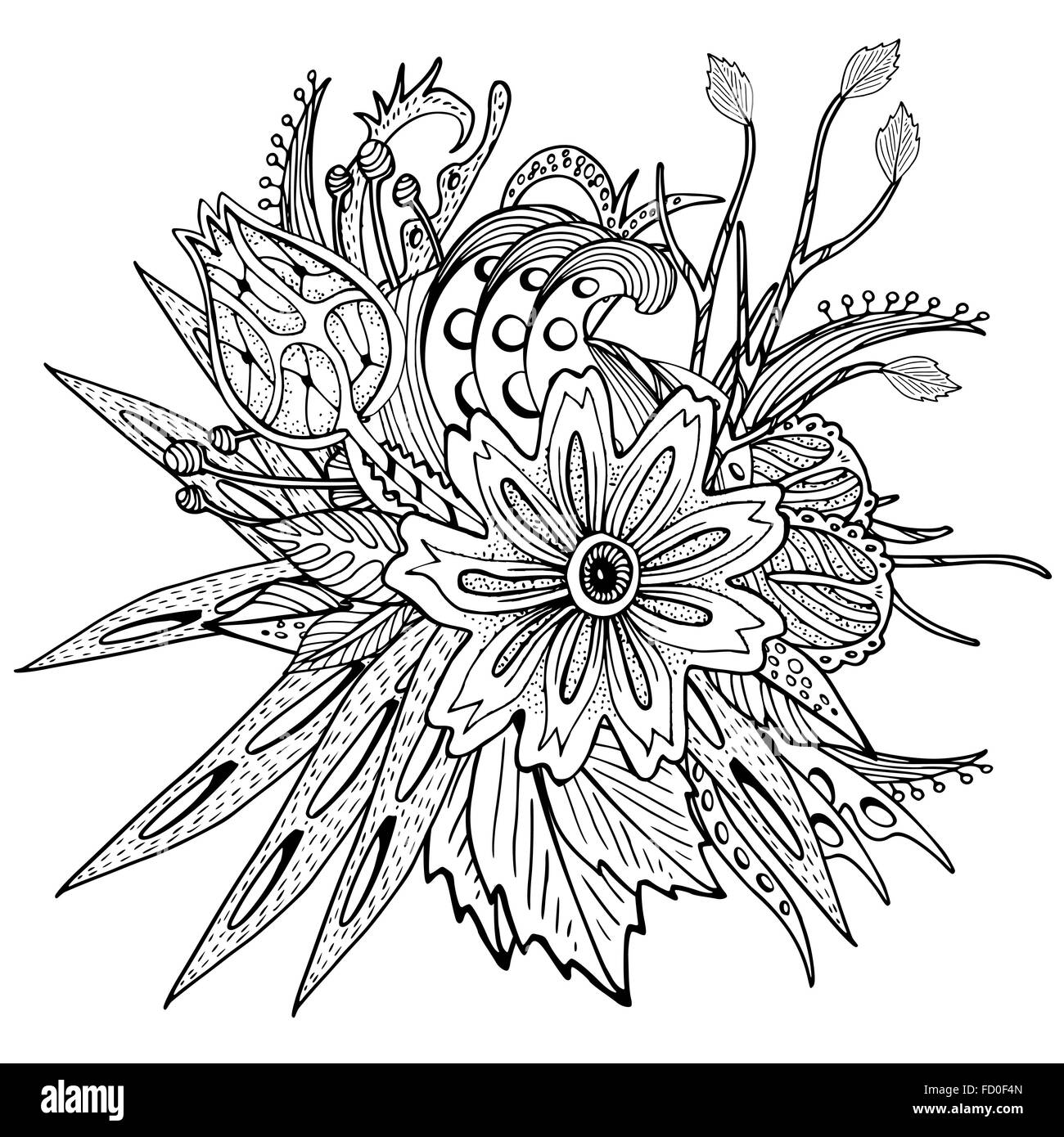 Pattern for coloring book. Ethnic retro design Stock Vector Image & Art ...
