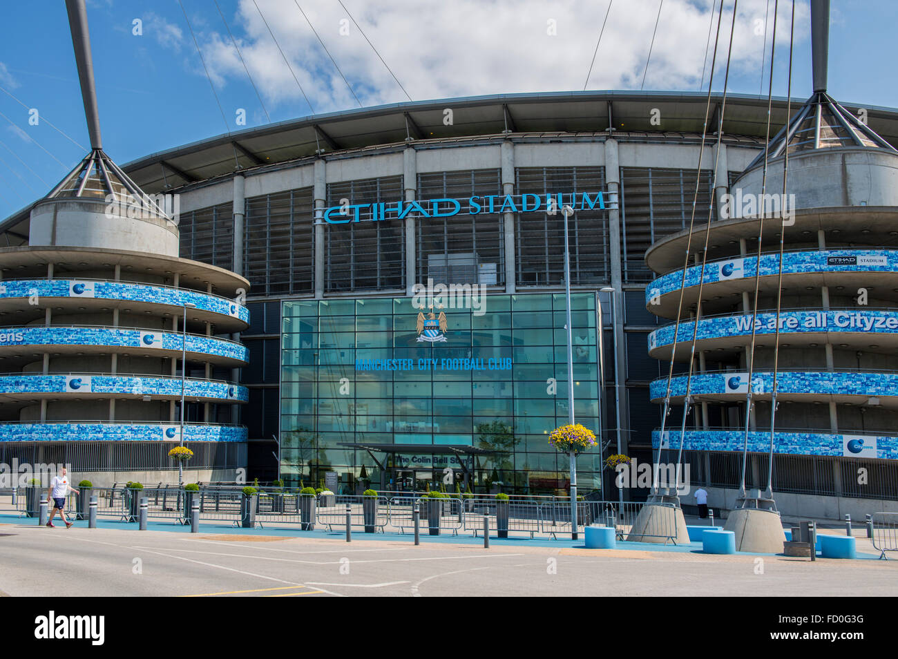 Manchester City's Etihad football stadium in England, UK Stock Photo