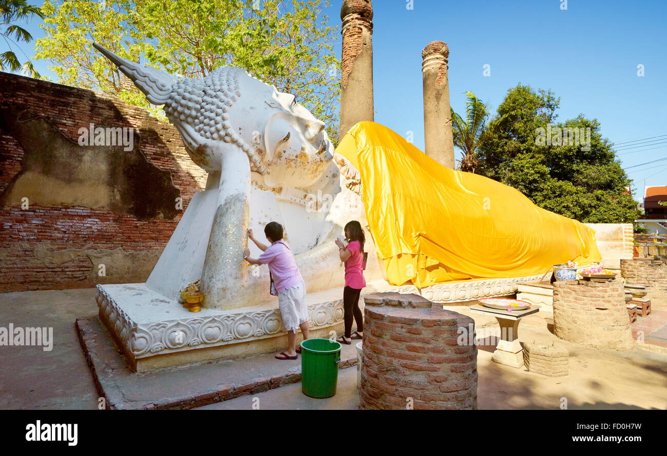 Thailand - Buddha statue, Ayutthaya, UNESCO Stock Photo