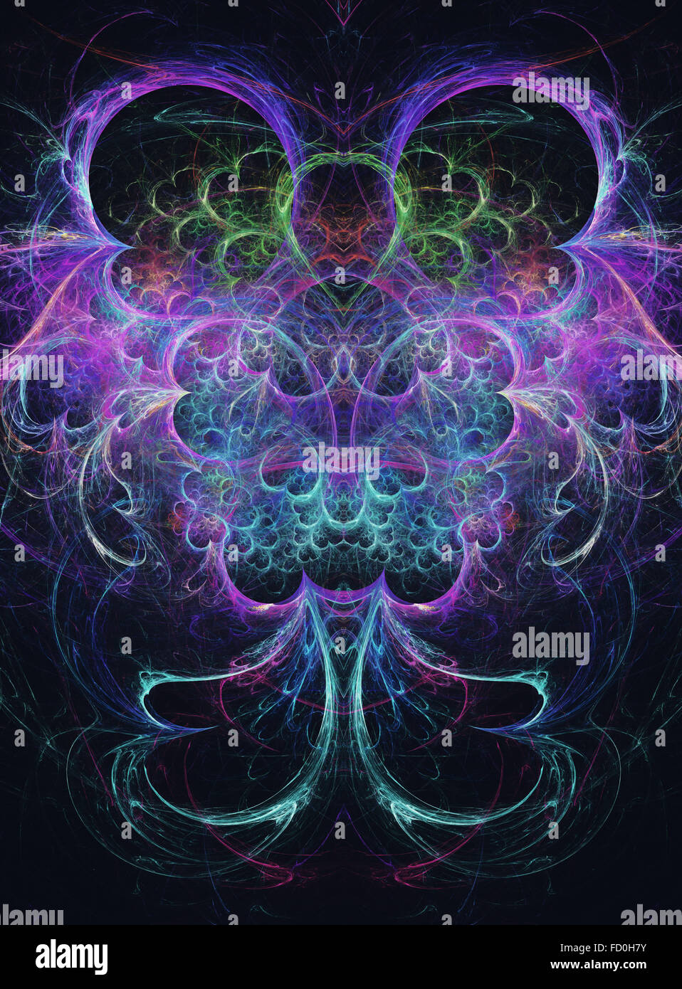 Symmetry symmetrical fractals hi-res stock photography and images