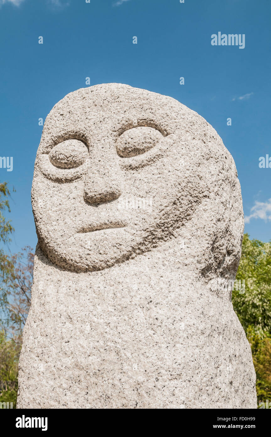 Korean stone statue, National Folk Museum, Seoul, South Korea Stock Photo