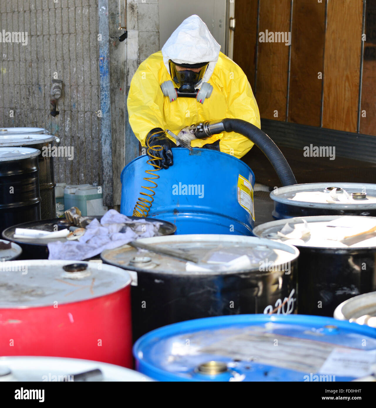 Hazardous material handling and disposal Stock Photo Alamy