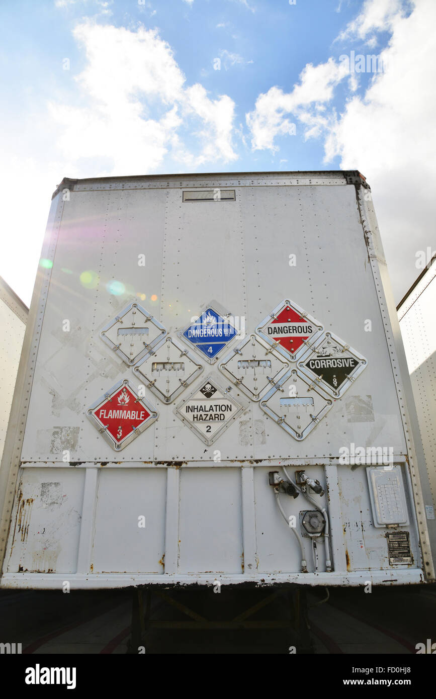 Hazardous Material handling and transportation Stock Photo