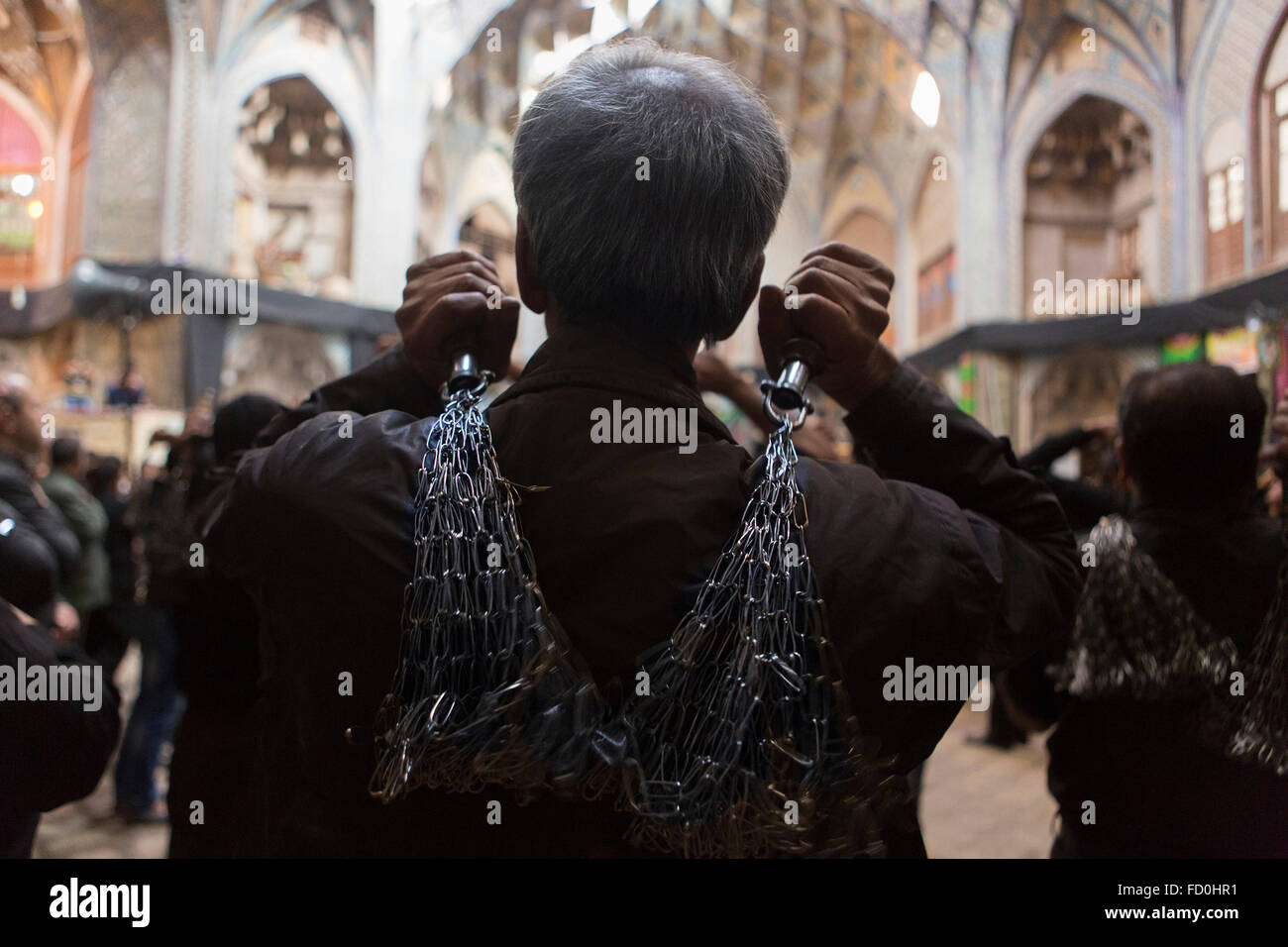 Zanjeer ritual during Ashura day in Kashan Iran Stock Photo Zanjeer ritual during Ashura day in Kashan Iran Stock Photo