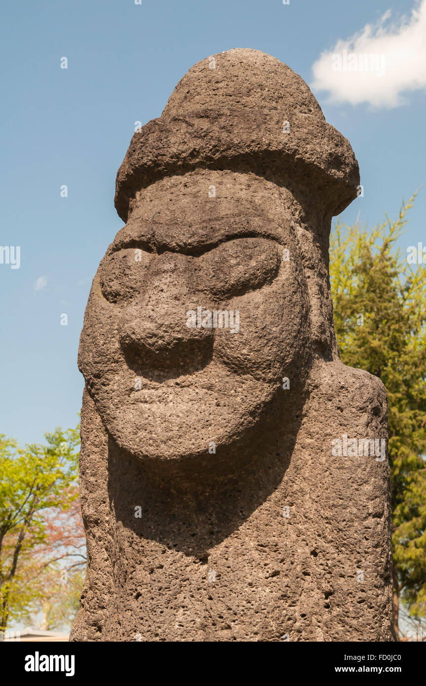 Korean stone statue, National Folk Museum, Seoul, South Korea Stock