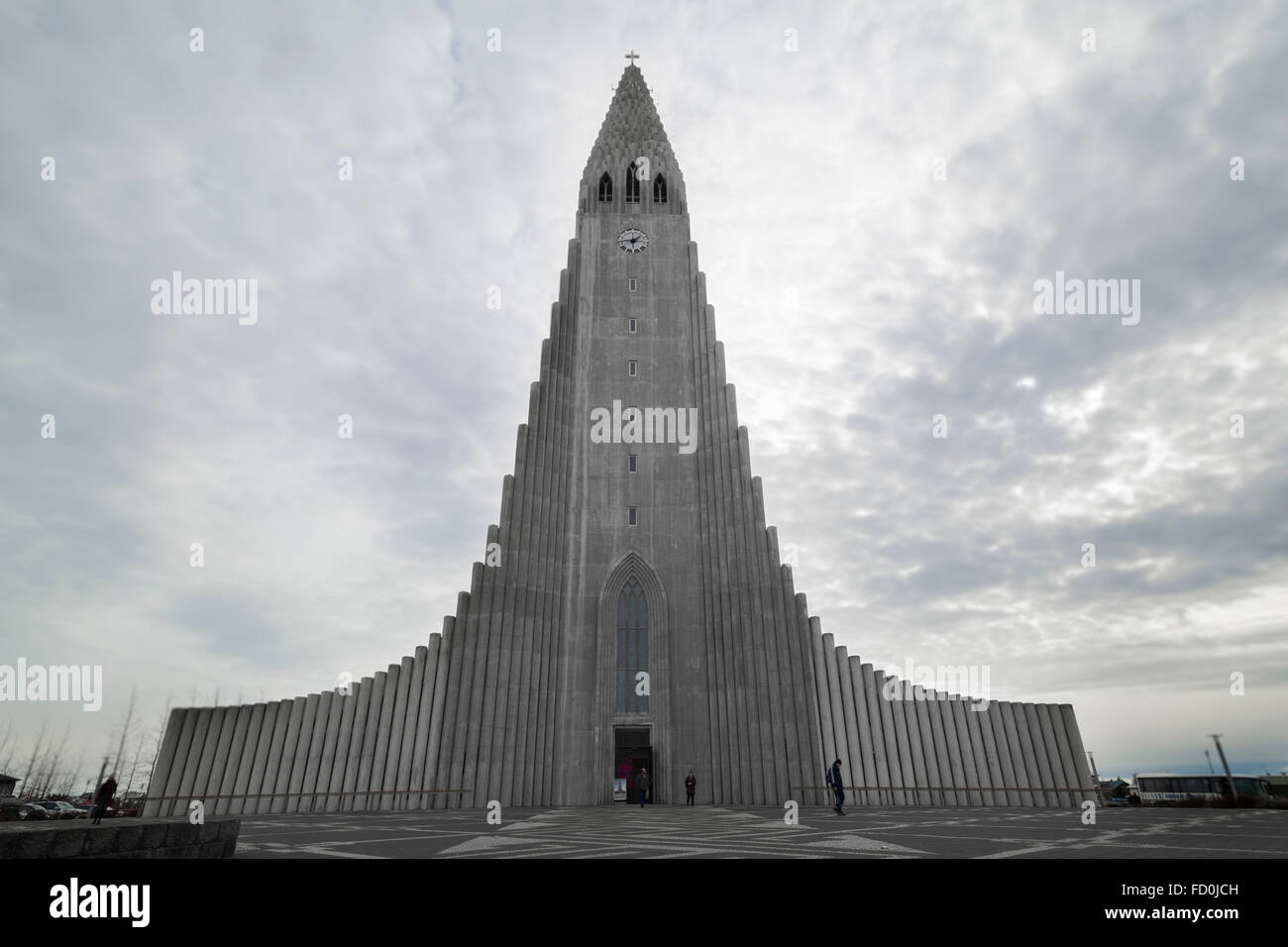 Church Hallgrimskirkja in the capital Reykjavik, Iceland Stock Photo
