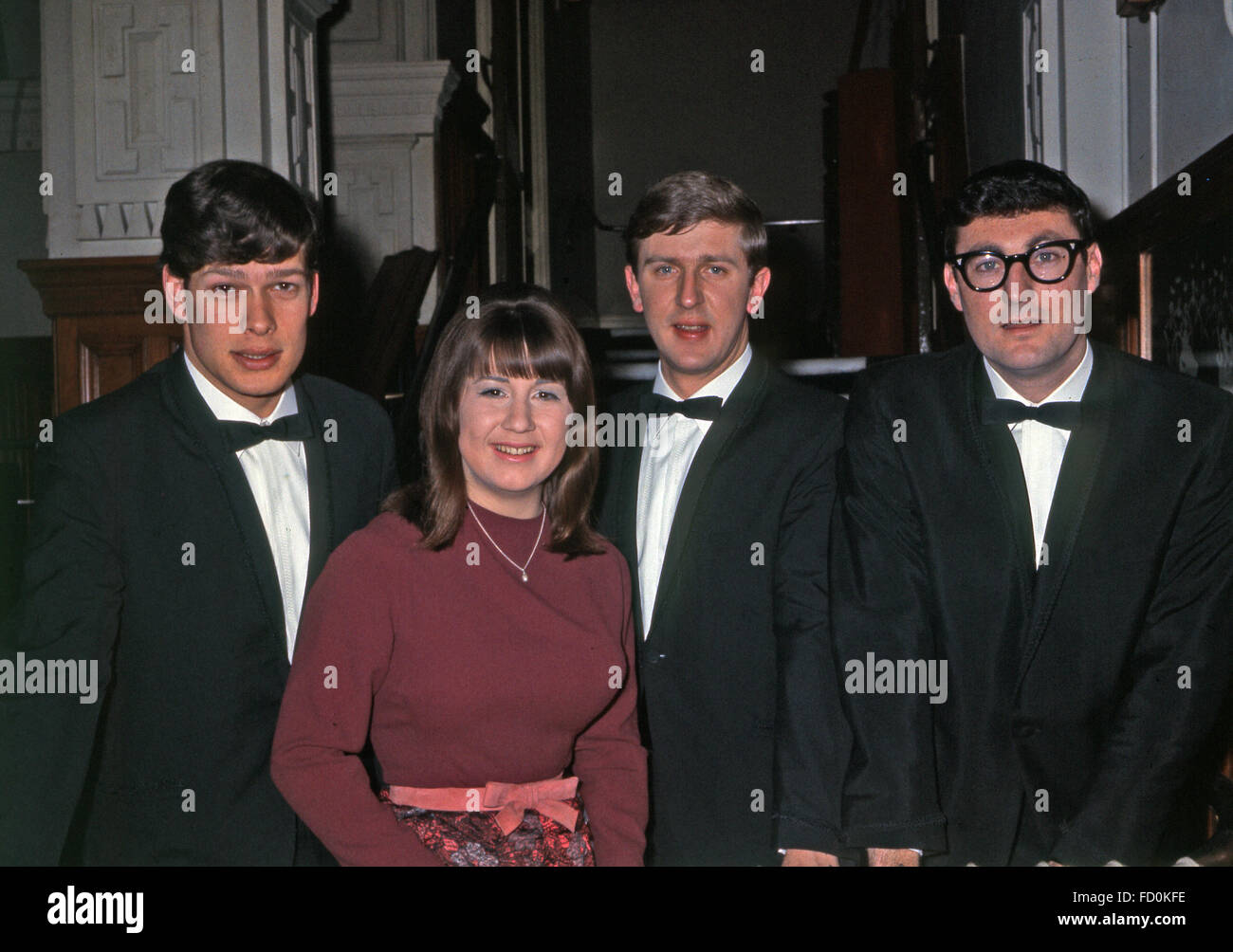 SEEKERS Australian pop group in 1965. From left: Keith Potger, Judith Durham, Bruce Woodley, Guy Athol. Photo Tony Gale Stock Photo