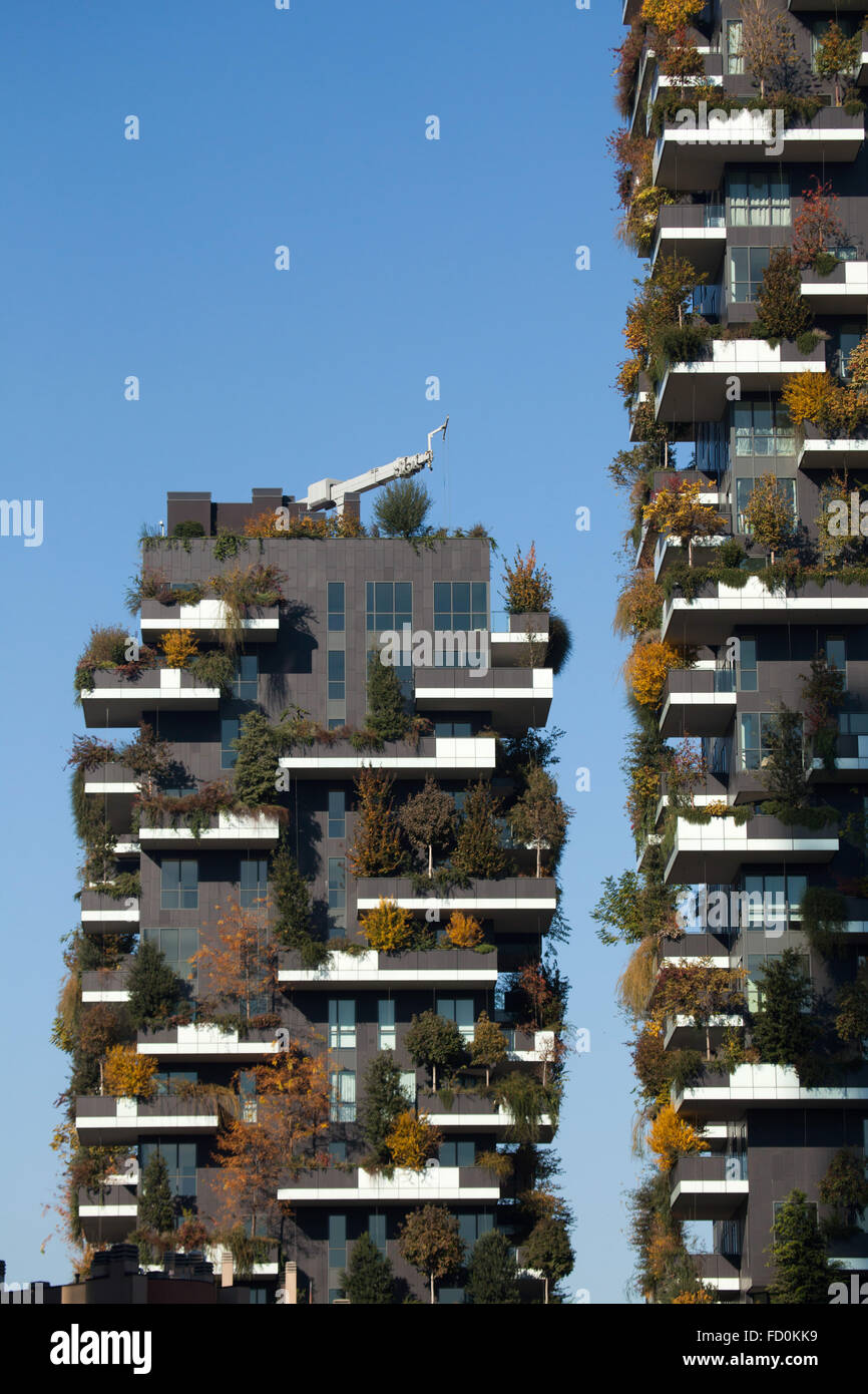 Bosco Verticale (Vertical Forest) residential towers in the Porta Nuova
