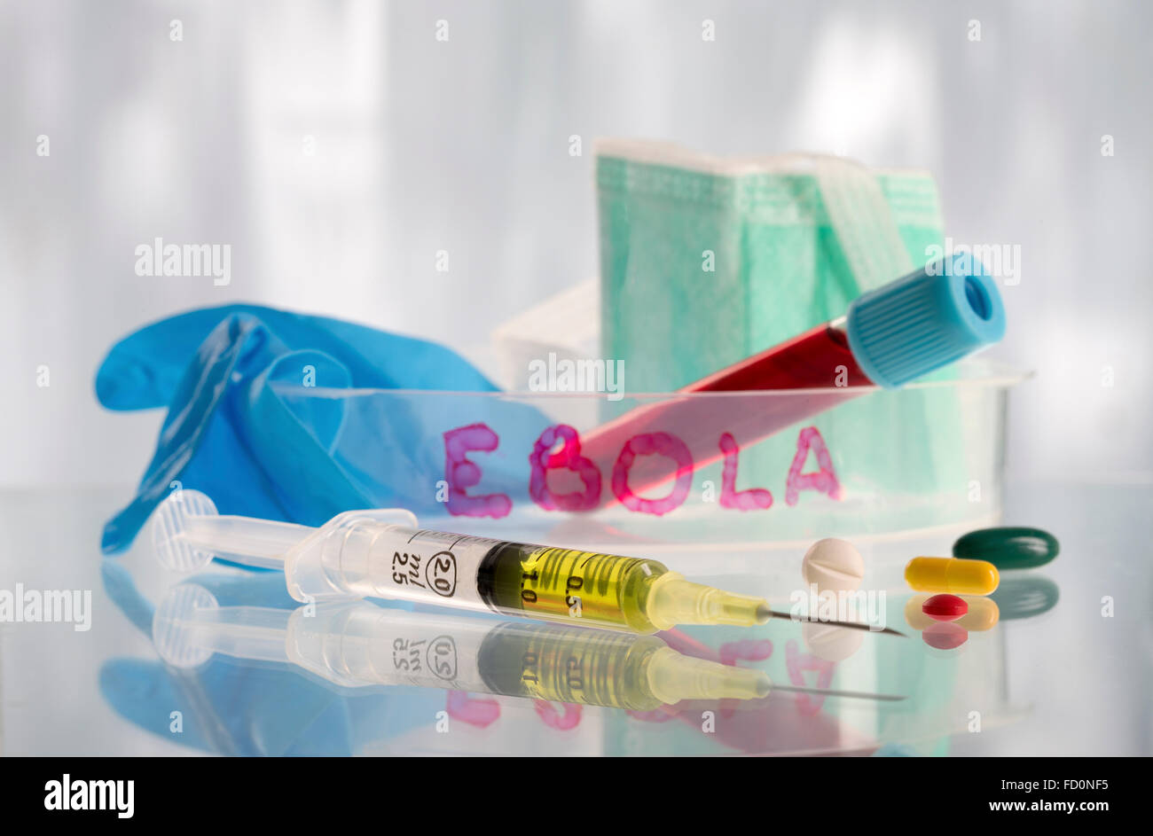 Ebola virus microbiology research Stock Photo