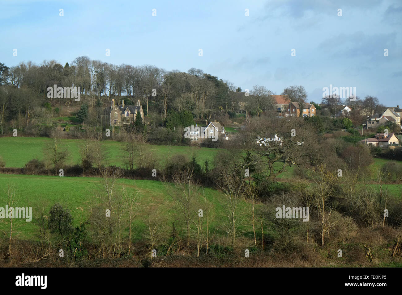 Village of Winterbourne in South Gloucestershire, January 2016 Stock Photo