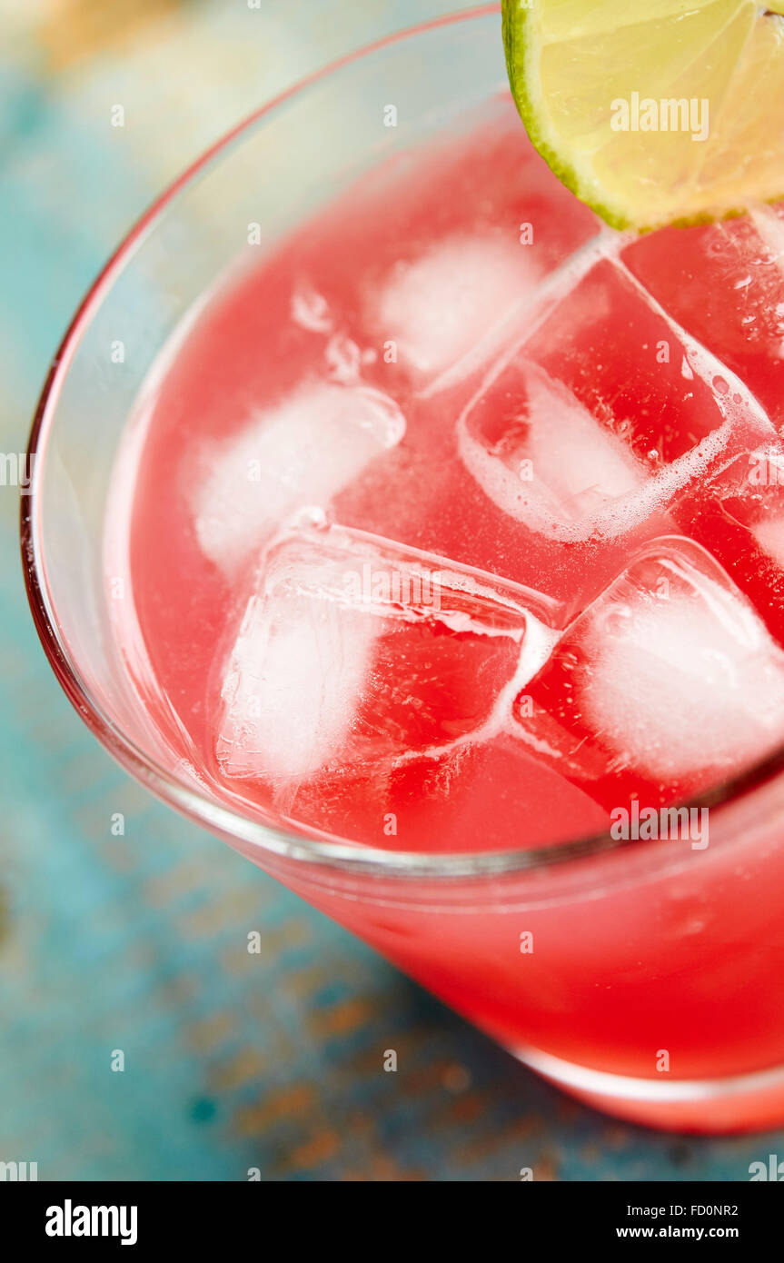 Rhubarbaritas, a rhubarb-flavored margarita drink. Stock Photo