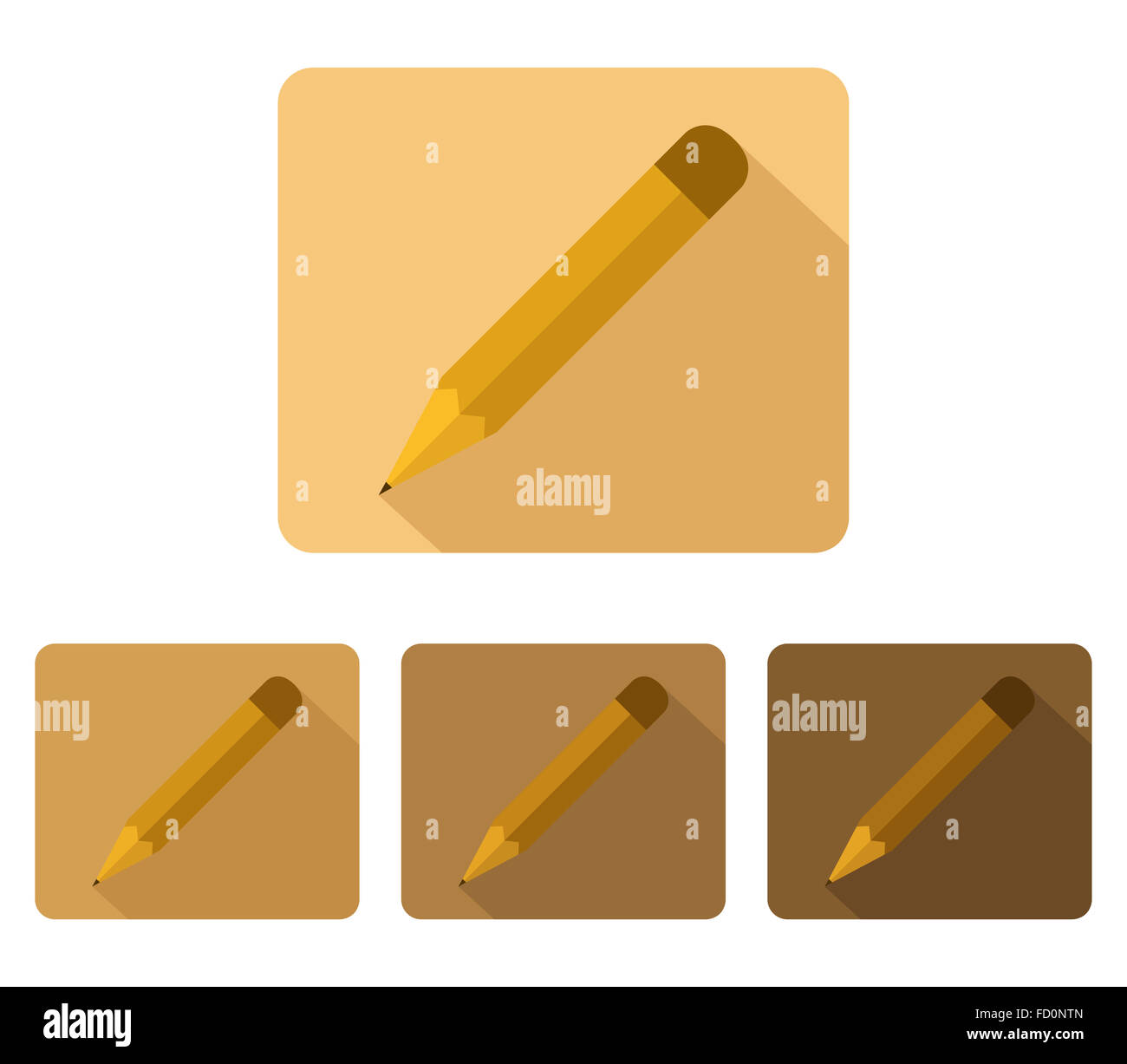 pencil icon in flat design Stock Photo - Alamy