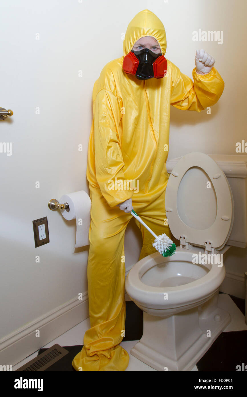 Woman cleaning bathroom toilet hires stock photography and images Alamy