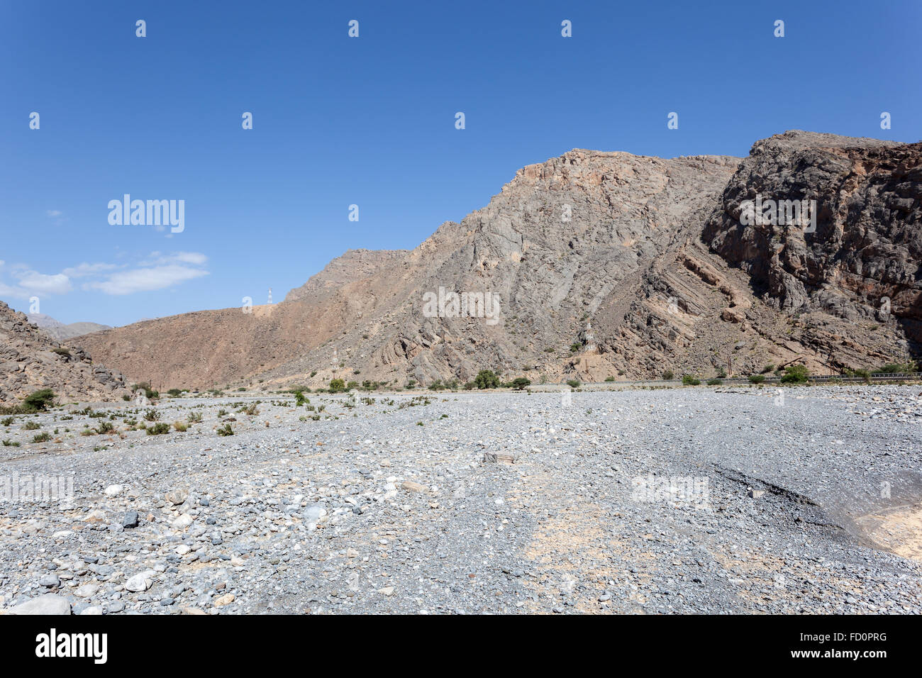Wadi in Oman Stock Photo