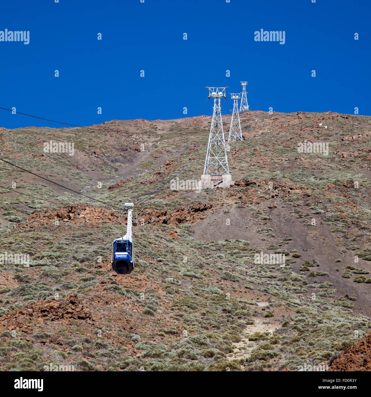 Cable car to Mount Teide in Tenerife Stock Photo Alamy