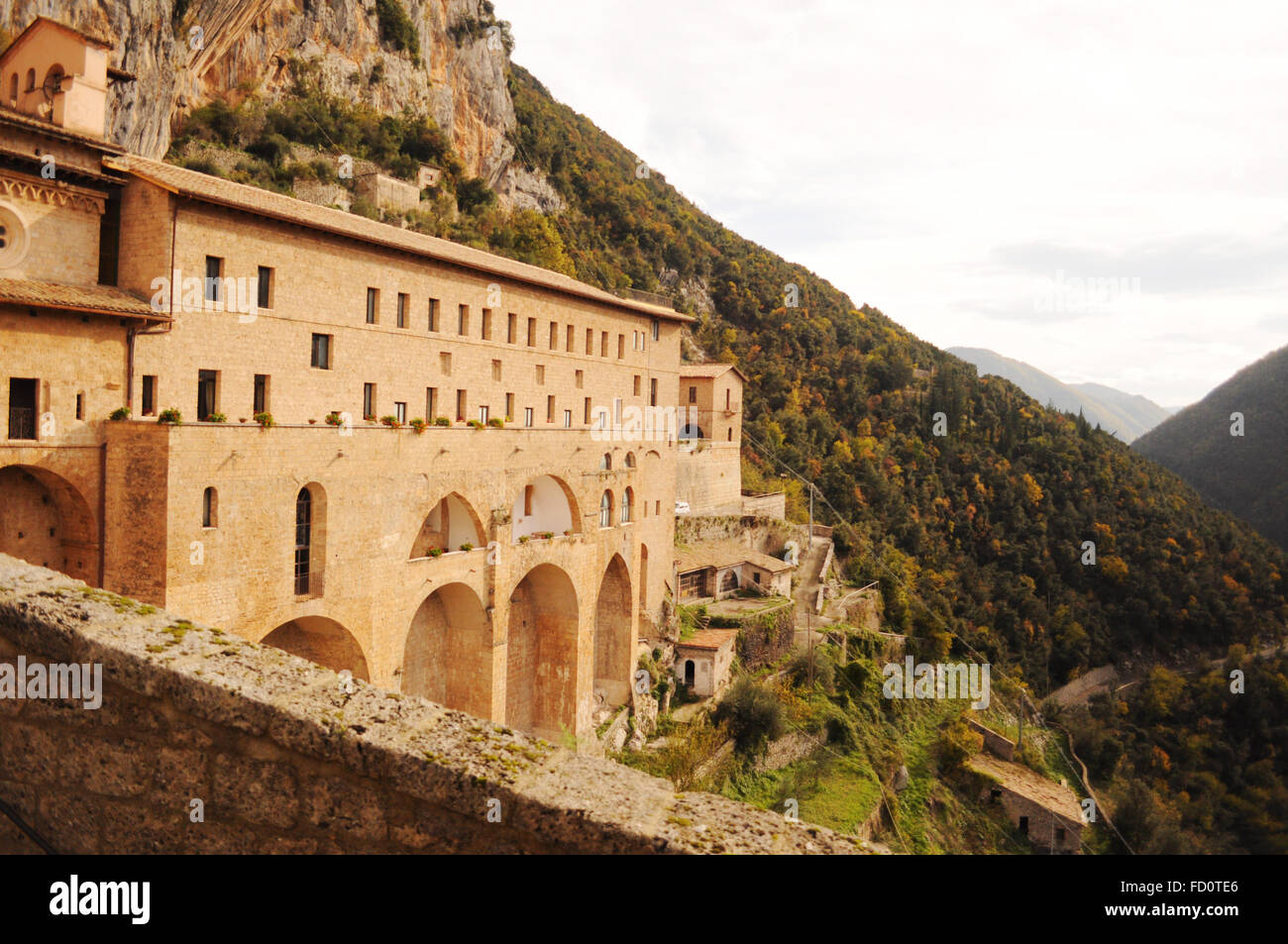 Subiaco Monastery and the valley surrounding it Stock Photo Alamy