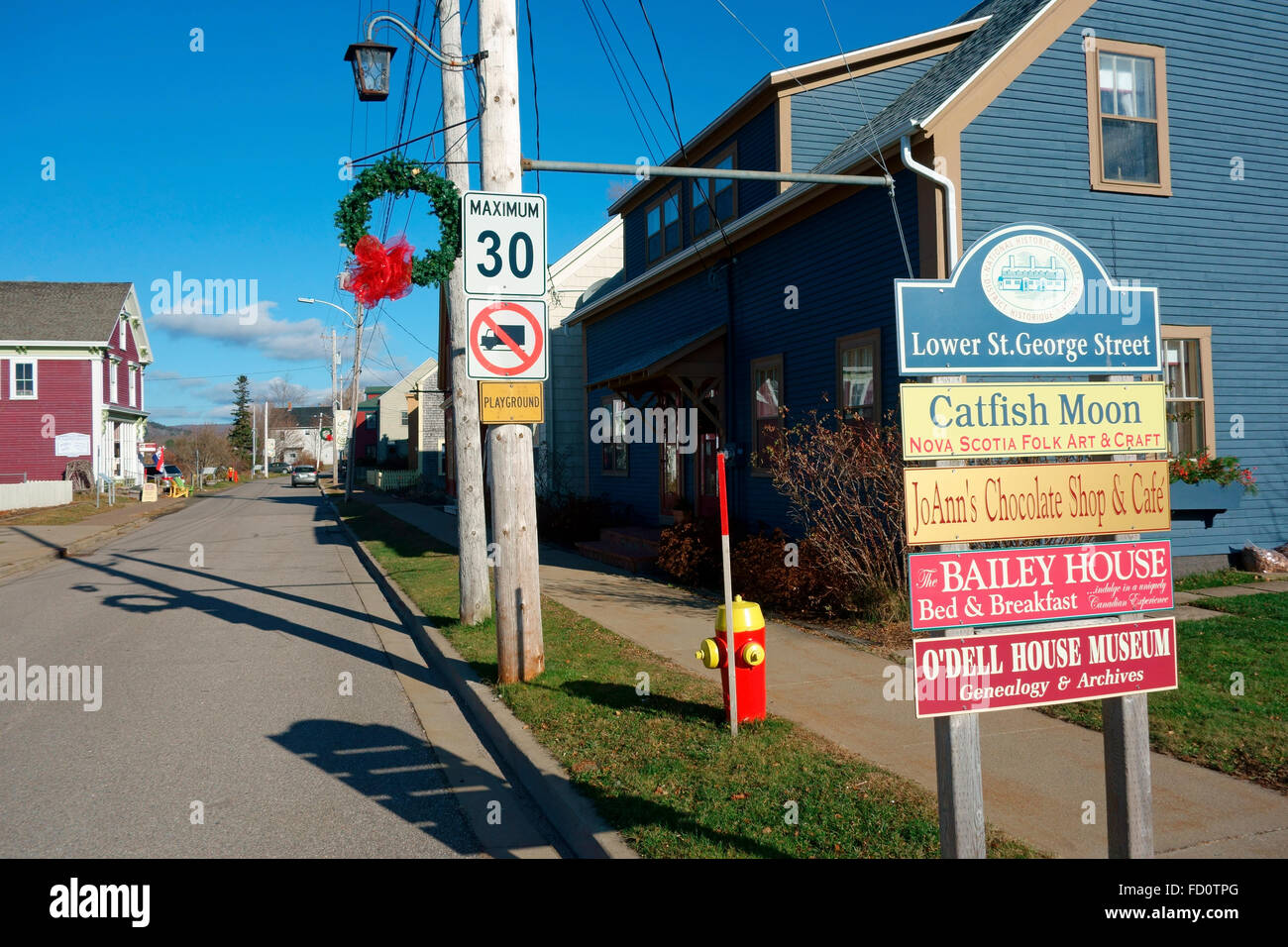 Lower St. Street in Annapolis Royal, Nova Scotia Stock Photo Alamy