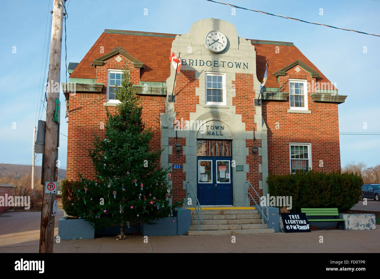 The town hall at Bridgetown, Nova Scotia, Canada Stock Photo Alamy