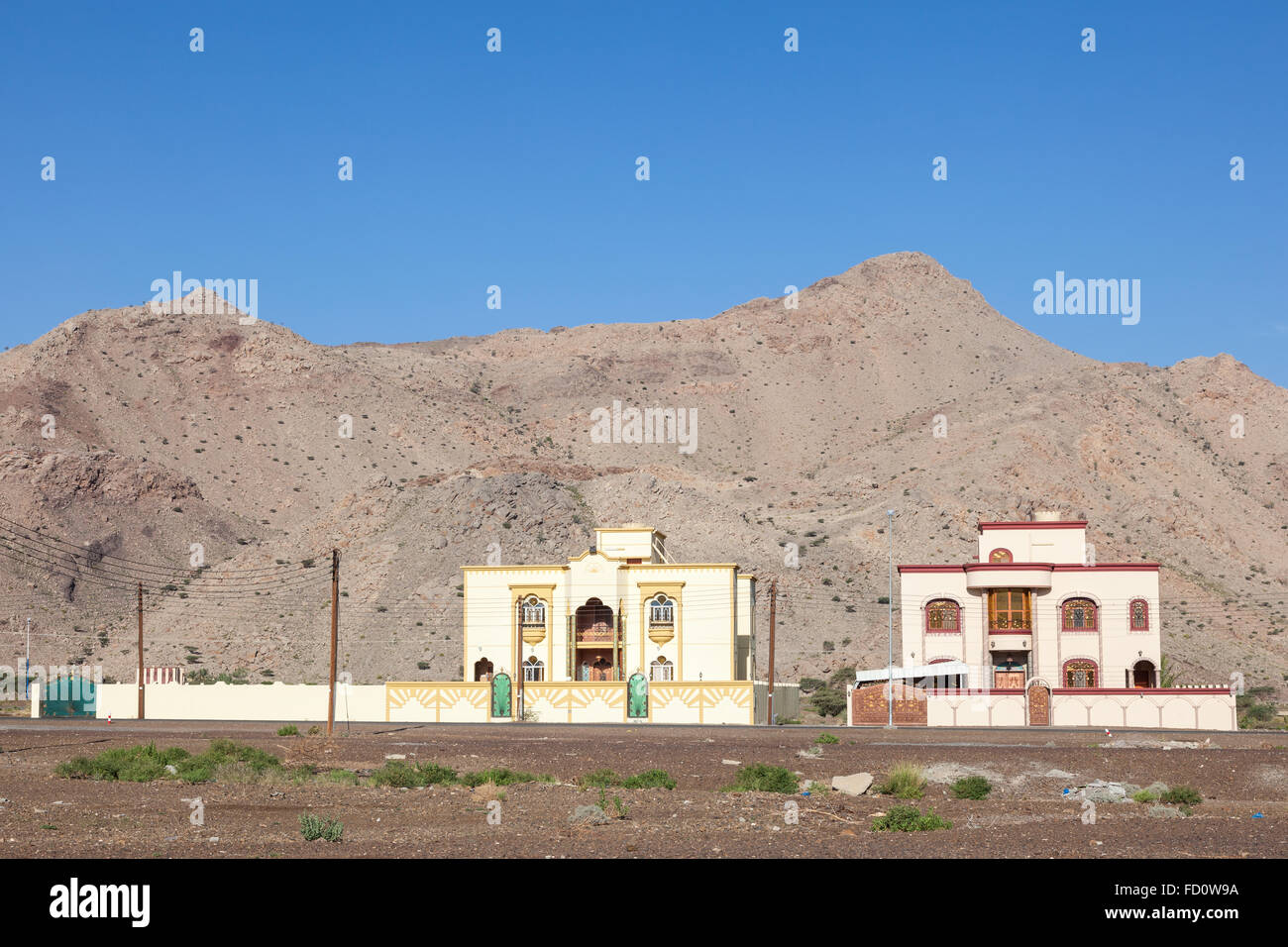 Residential houses in Oman Stock Photo