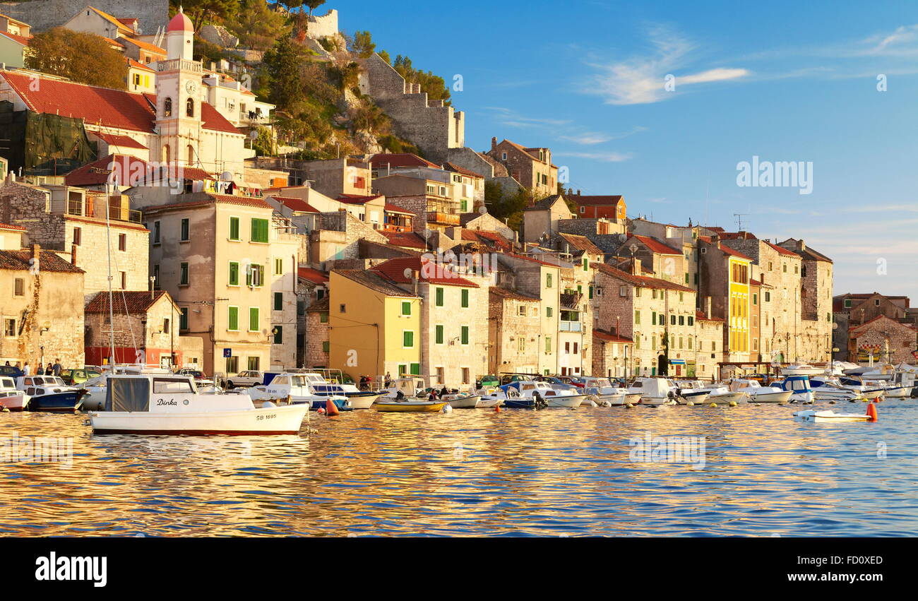 Croatia - Sibenik, historic town on the coast of Croatia, central Dalmatia (UNESCO) Stock Photo
