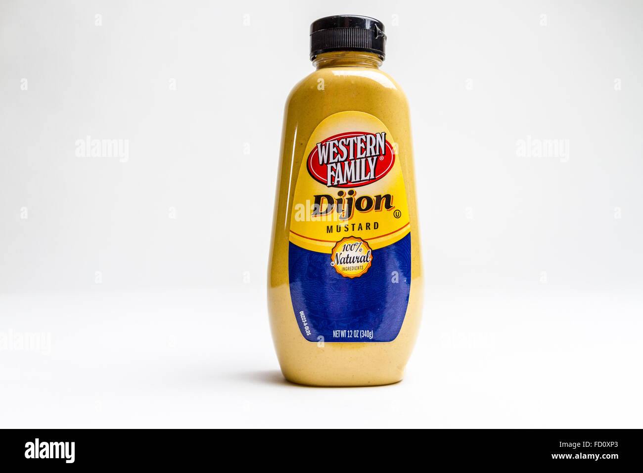 A Western Family brand of Dijon Mustard in a squeeze bottle Stock Photo