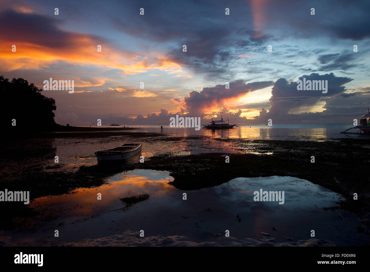 Sunset, Malapascua Island,Philippines Stock Photo