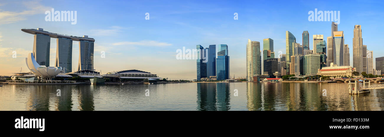 Singapore panorama city skyline at Marina Bay Stock Photo - Alamy