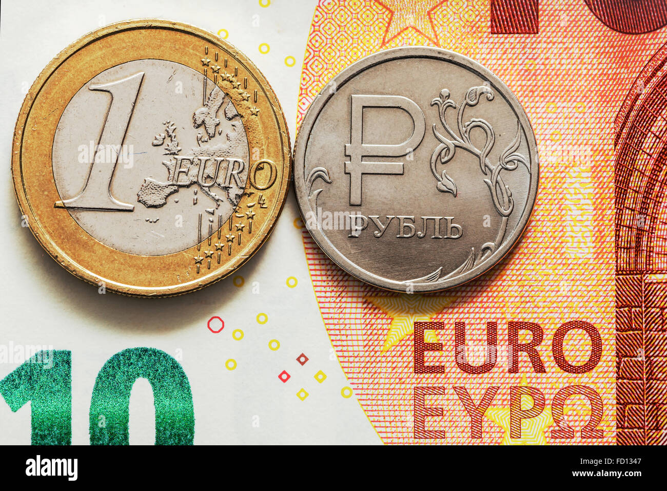 Expected Exchange Rate Of The Ruble To The Euro Stock Photo Alamy