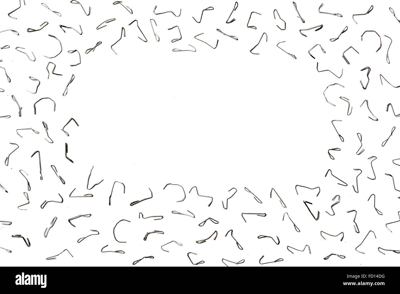background of broken staples from a stapler Stock Photo - Alamy