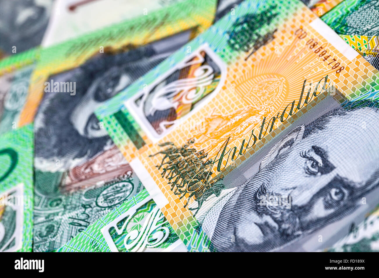 Australian Currency And Notes And Stack High Resolution Stock ...