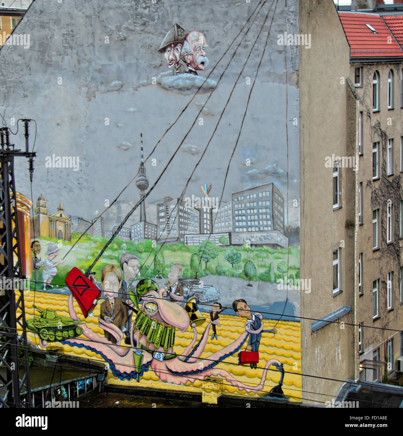 Must have needed a big ladder to paint a mural on the side of a ...