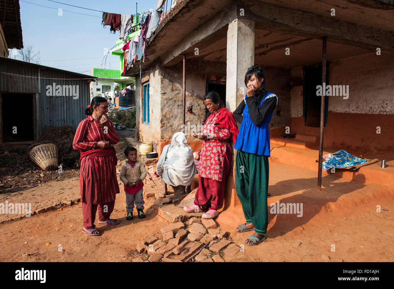 Nepal, Sangha, daily life Stock Photo